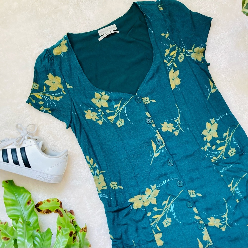 SOLD OU Button Down Floral Mini Dress